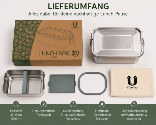 Uarter lunchbox edelstahl 1200 - uarter,